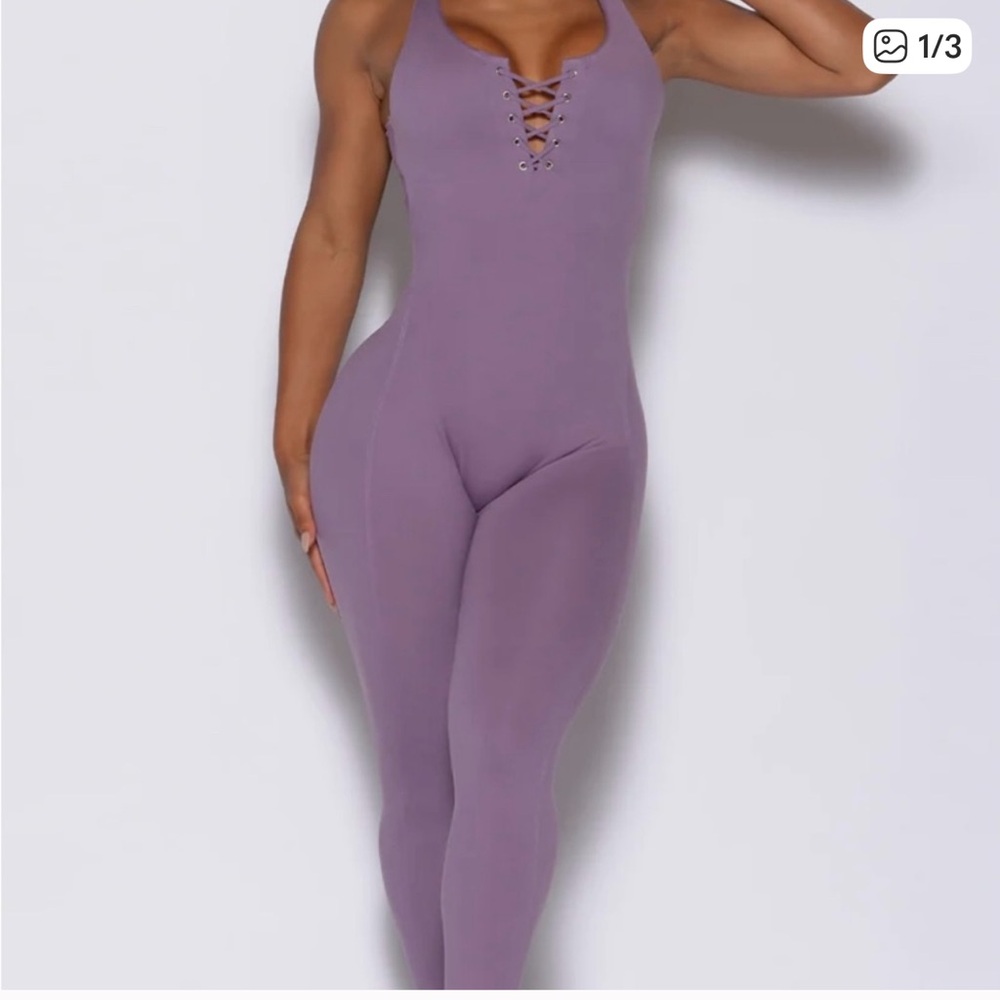 Purple Lace-Up Bodysuit